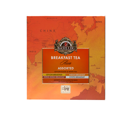 Basilur Asia Breakfast Assorted Tea, 40 Count Tea Bags
