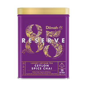 Dilmah 85 Reserve Ceylon Spice Chai Black Tea, 20 Count Tea Bags