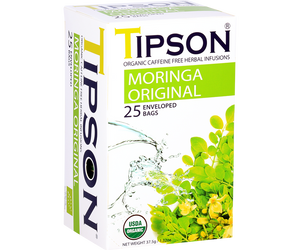 Tipson Organic Moringa Original Tea Infusion Tea, 25 Count Tea Bags