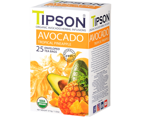 Tipson Avocado And Pineapple Infusion Tea, 20 Count Tea Bags