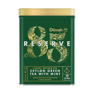 Dilmah 85 Reserve Ceylon Green Tea with Mint, 20 Count Tea Bags