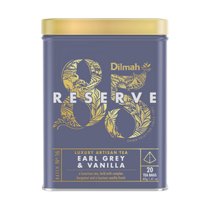 Dilmah 85 Reserve Earl Grey And Vanilla Ceylon Black Tea, 20 Count Tea Bags