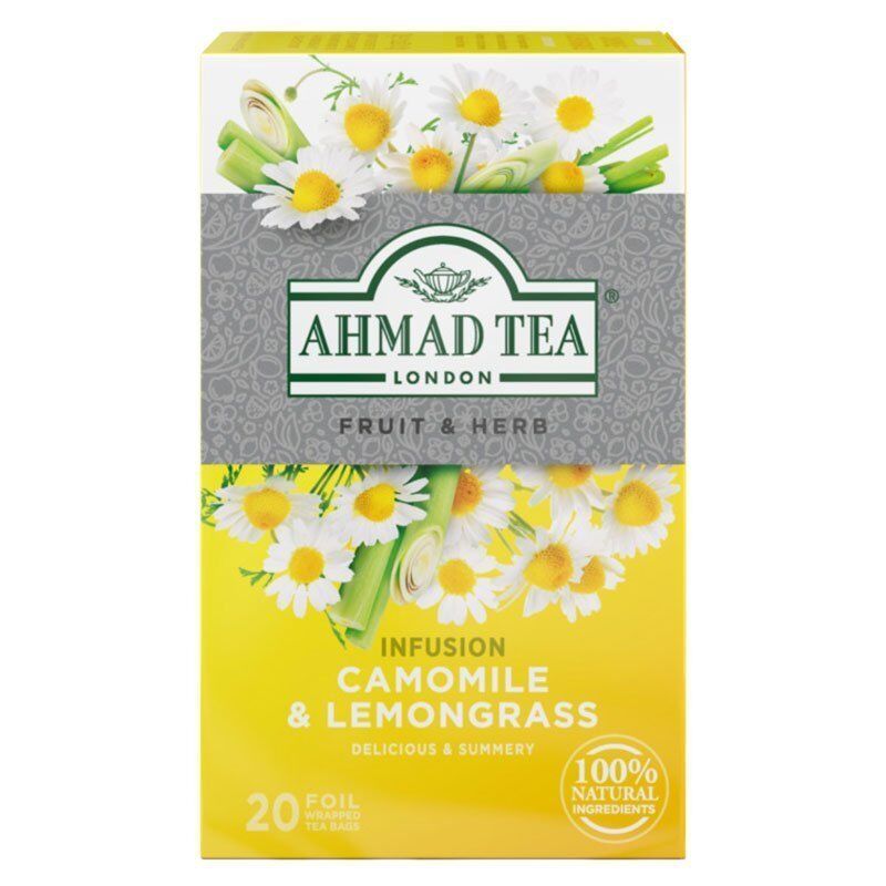 Ahmad Camomile And Lemongrass Infusion Tea, 20 Count Tea Bags