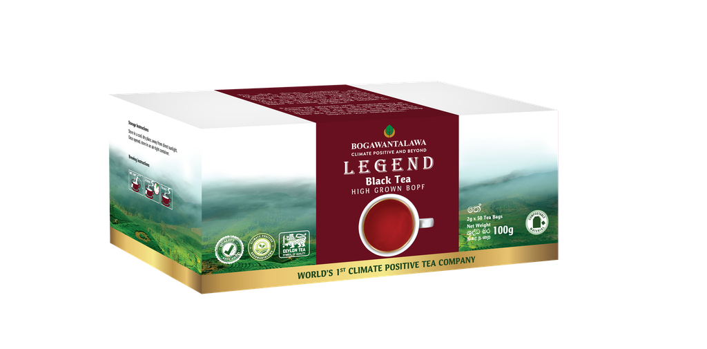 Bogawantalawa Legend Black Tea, 50 Count Tea Bags