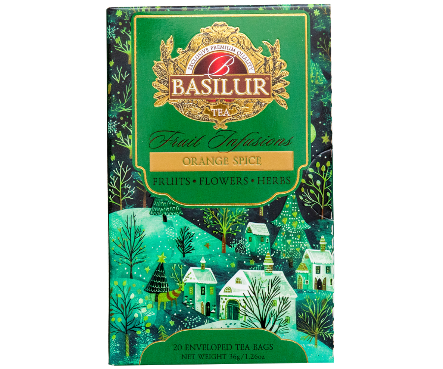 Basilur Orange Spice Tea, 20 Count Tea Bags