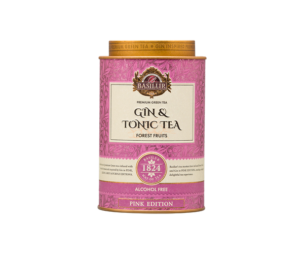 Basilur Gin And Tonic Tea Pink Edition, Loose Leaf Green Tea 75g