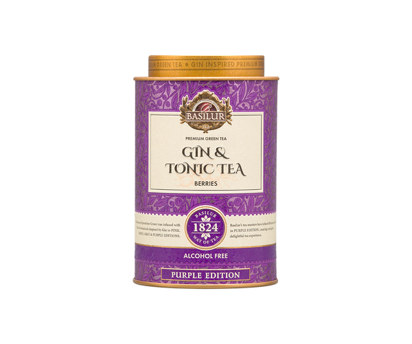 Basilur Gin And Tonic Tea Purple Edition, Loose Leaf Green Tea 75g