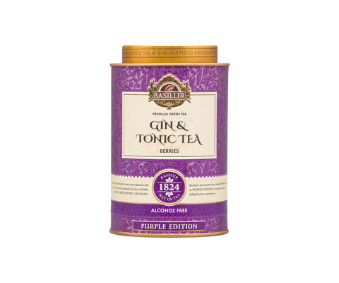 Basilur Gin And Tonic Tea Purple Edition, Loose Leaf Green Tea 75g