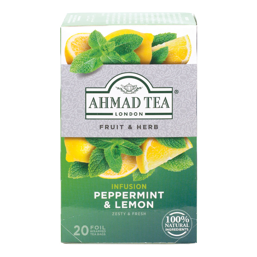 Ahmad Peppermint And Lemon Infusion Tea, 20 Count Tea Bags