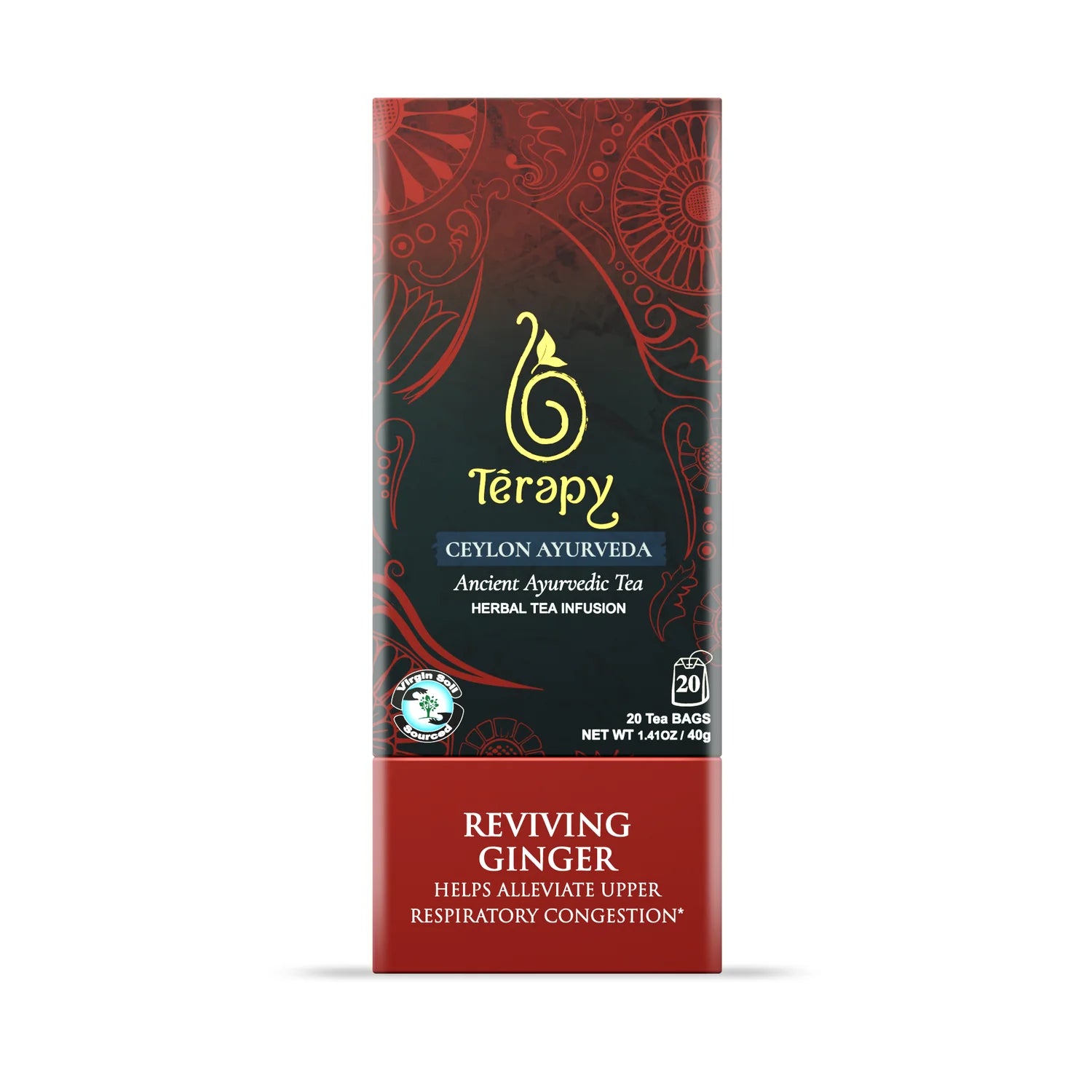 Terapy Ceylon Reviving Ginger, 20 Count Tea Bags