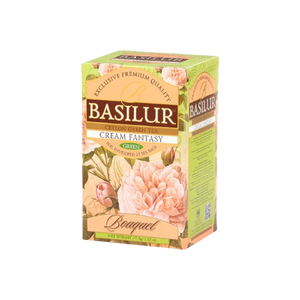 Basilur Cream Fantasy Pure Ceylon Green Tea, 25 Count Tea Bags