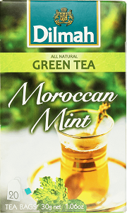 Dilmah Moroccan Mint Flavoured Ceylon Green Tea, 20 Count Tea Bags